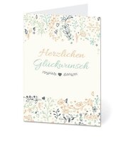 LUMA Glückwunschkarte Blumen LU2163 DIN B6, 1 St.