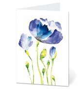 LUMA Grußkarte Blaue Blume LU1734 DIN B6, 1 St.