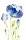 LUMA Grußkarte Blaue Blume LU1734 DIN B6, 1 St.