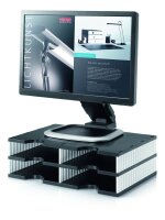 styro Sortierstation styrodoc duo black & white schwarz/weiß mit 4 Fächern