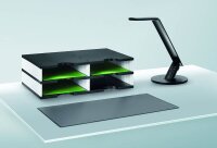styro Sortierstation styrodoc duo black & white schwarz/weiß mit 4 Fächern