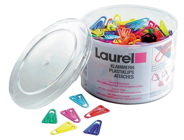 Laurel Büroklammern farbsortiert kunststoffüberzogen, 500 St.