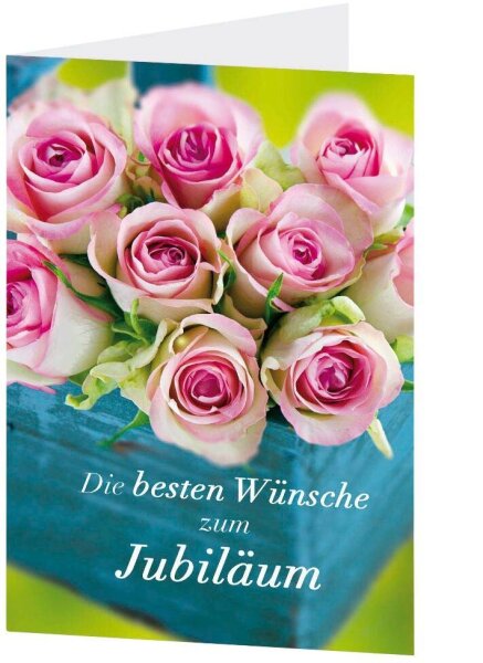 LUMA Jubiläumskarte Rosenstrauß LU1536 DIN B6, 1 St.