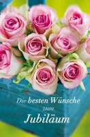 LUMA Jubiläumskarte Rosenstrauß LU1536 DIN B6,...
