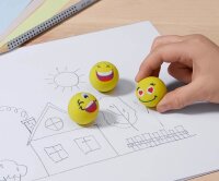 WEDO Radiergummi Smilie gelb, 3 St.