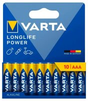 VARTA Batterien LONGLIFE Power Alkali-Mangan Mignon AA 1,5 V, 10 St.