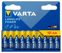 VARTA Batterien LONGLIFE Power Alkali-Mangan Micro AAA 1,5 V, 10 St.