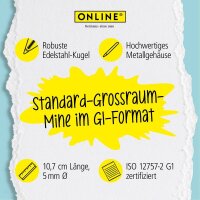 ONLINE® Kugelschreiberminen M blau, 2 St.