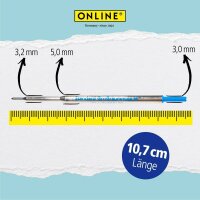 ONLINE® Kugelschreiberminen M blau, 2 St.