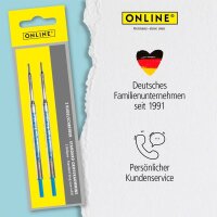 ONLINE® Kugelschreiberminen M blau, 2 St.