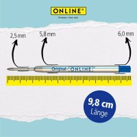 ONLINE® Kugelschreiberminen M blau, 1 St.