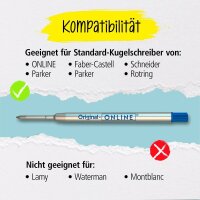 ONLINE® Kugelschreiberminen M blau, 1 St.