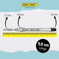 ONLINE® Kugelschreiberminen M schwarz, 1 St.