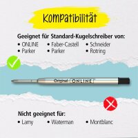 ONLINE® Kugelschreiberminen M schwarz, 1 St.