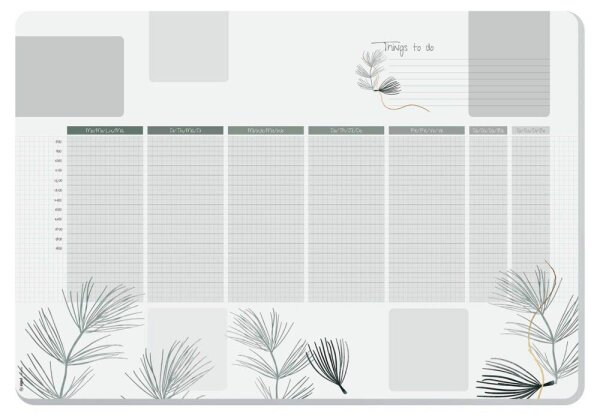 SIGEL Schreibtischunterlage DESIGN khaki/weiß Papier 59,5 x 41,0 cm, 30 Blatt