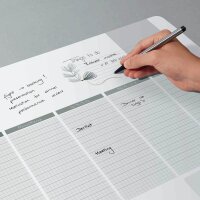 SIGEL Schreibtischunterlage DESIGN khaki/weiß Papier 59,5 x 41,0 cm, 30 Blatt