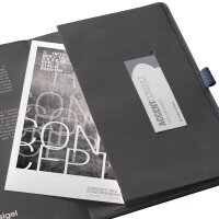 SIGEL Notizbuch Conceptum® ca. DIN A5 kariert, grey metallic Hardcover 194 Seiten, 1 St.