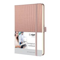SIGEL Notizbuch Conceptum® ca. DIN A5 kariert, rose...