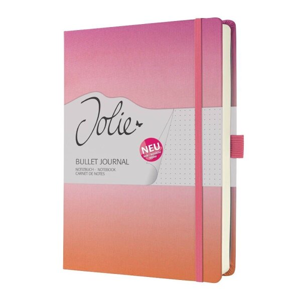 SIGEL Notizbuch JOLIE Bullet ca. DIN A5 punktkariert, pink/rosa/orange Hardcover 200 Seiten, 1 St.
