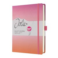 SIGEL Notizbuch JOLIE Bullet ca. DIN A5 punktkariert, pink/rosa/orange Hardcover 200 Seiten, 1 St.