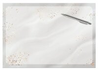 SIGEL Schreibtischunterlage Glittery Joy grau/gold Papier...