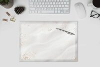 SIGEL Schreibtischunterlage Glittery Joy grau/gold Papier 42,0 x 29,7 cm, 30 Blatt