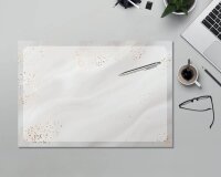SIGEL Schreibtischunterlage Glittery Joy grau/gold Papier 42,0 x 29,7 cm, 30 Blatt