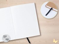 SIGEL Notizbuch JOLIE Pure Positivity ca. DIN A5 liniert, braun/schwarz/gold Hardcover 192 Seiten, 1 St.