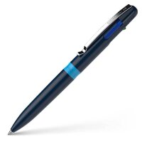 Schneider 4-Farben-Kugelschreiber Take 4 dunkelblau, Schreibfarbe: schwarz, rot, blau, grün, 1 St.