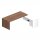 Quadrifoglio T45 Schreibtisch nussbaum, weiß L-Form, Wangen-Gestell nussbaum 220,0 x 194,0 cm