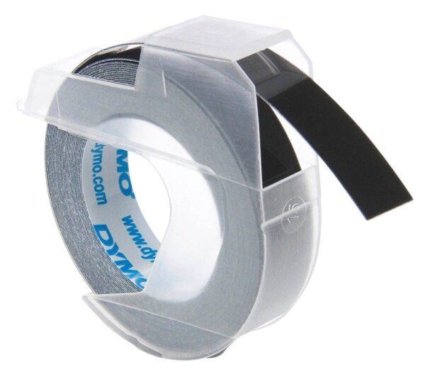 DYMO Prägeband 3D 12745 520109, 9 mm, weiß auf schwarz, 1 St.