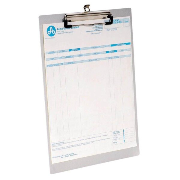 WESTCOTT Klemmbrett E-17001 00 DIN A4 silber Aluminium, 1 St.