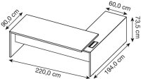 Quadrifoglio T45 Schreibtisch nussbaum L-Form,...