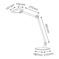 Hansa LED E-Motion LED Schreibtischlampe silber 9 W