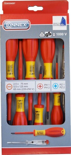 CONNEX Schraubendreher-Set  VDE Elektriker, SL/PH/PZ COX334207 7-tlg.