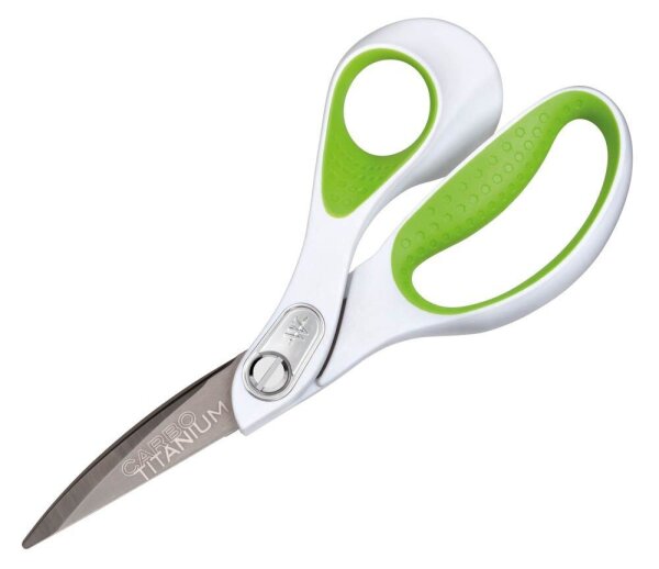 WESTCOTT Papierschere CARBO Titan Nitrid NON STICK lichtgrau-grün 21,4 cm