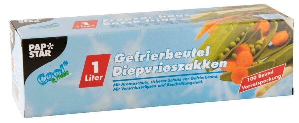 STARPAK Gefrierbeutel 1,0 l, 100 St.