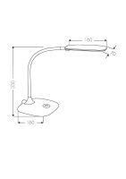 ALCO 9082-29 LED Schreibtischlampe grau 5 W