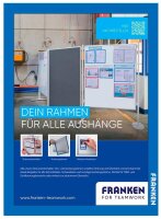 FRANKEN Magnetrahmen selbstklebend PRO blau A4, 2 St.