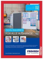 FRANKEN Magnetrahmen selbstklebend PRO rot A4, 2 St.