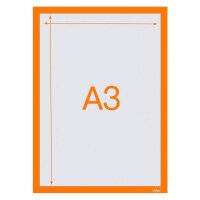nobo Magnetrahmen selbstklebend orange A3, 2 St.