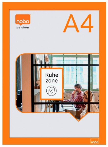 nobo Magnetrahmen selbstklebend orange A4, 2 St.
