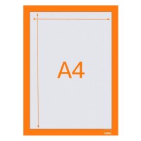 nobo Magnetrahmen selbstklebend orange A4, 2 St.