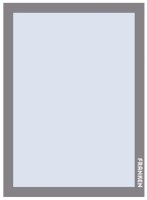 FRANKEN Magnetrahmen selbstklebend PRO silber A4, 2 St.