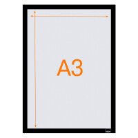 nobo Magnetrahmen selbstklebend schwarz A3, 2 St.