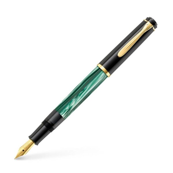 Pelikan Classic M200 Kolbenfüller grün-marmoriert/gold M (mittel), 1 St.