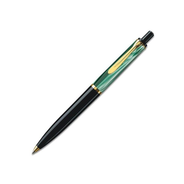 Pelikan Kugelschreiber Classic K200 grün-marmoriert/gold, Schreibfarbe: schwarz, 1 St.