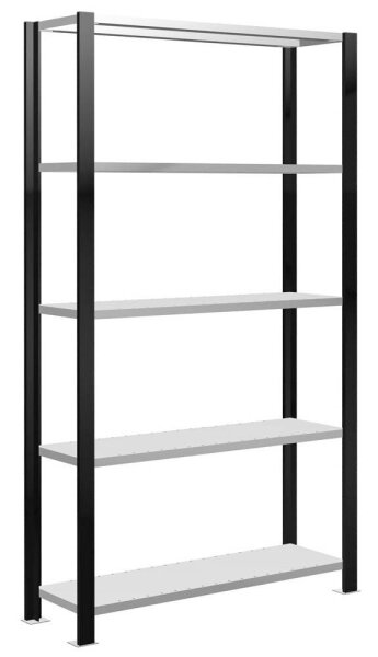 SCHULTE Schwerlastregal 36001-S schwarz 100,0 x 30,0 x 180,0 cm