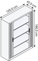 CP Omnispace Rollladenschrank verkehrsweiß 3...