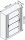 CP Omnispace Rollladenschrank silber 3 Fachböden 120,0 x 42,0 x 166,0 cm